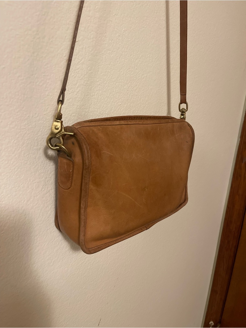 Vintage Coach Tan Leather Companion Bag 70’s Made in NYC - Picture 13 of 16